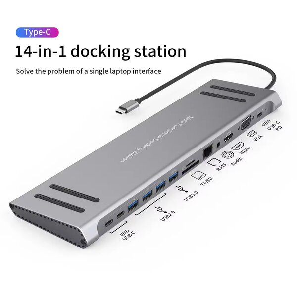 Station HUB 14-en-1 USB-C