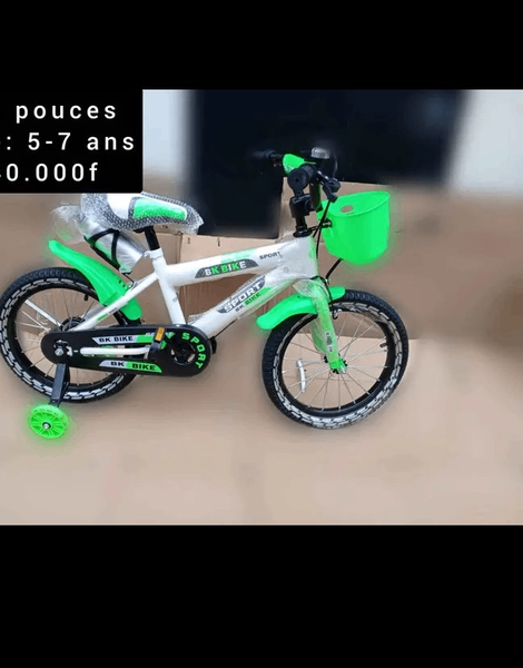 Vélo Enfant 16 pouces Vert