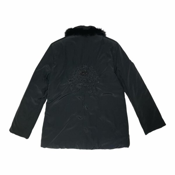 Женская черная куртка с вышивкой - Турция