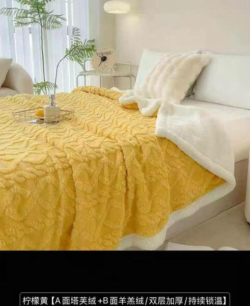 Plaid en laine double face