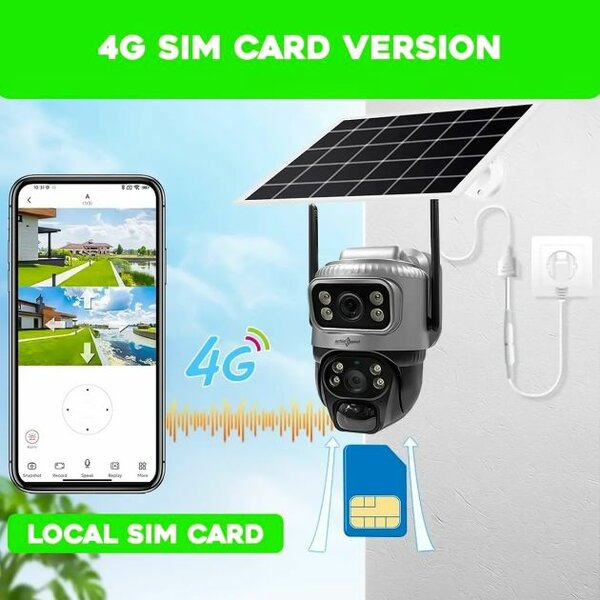 Caméra de sécurité solaire 4G