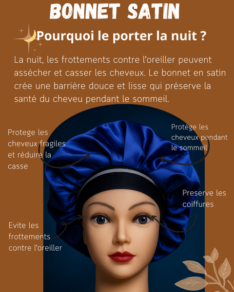 Bonnet en satin élégant