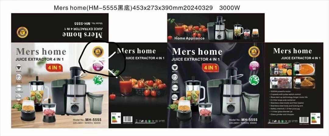 Mershome 4 in 1 Juice Extractor Blender