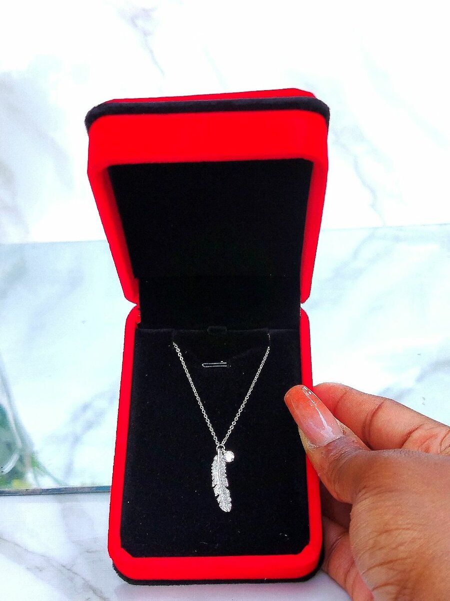 Bijou Collier Plume Argentée