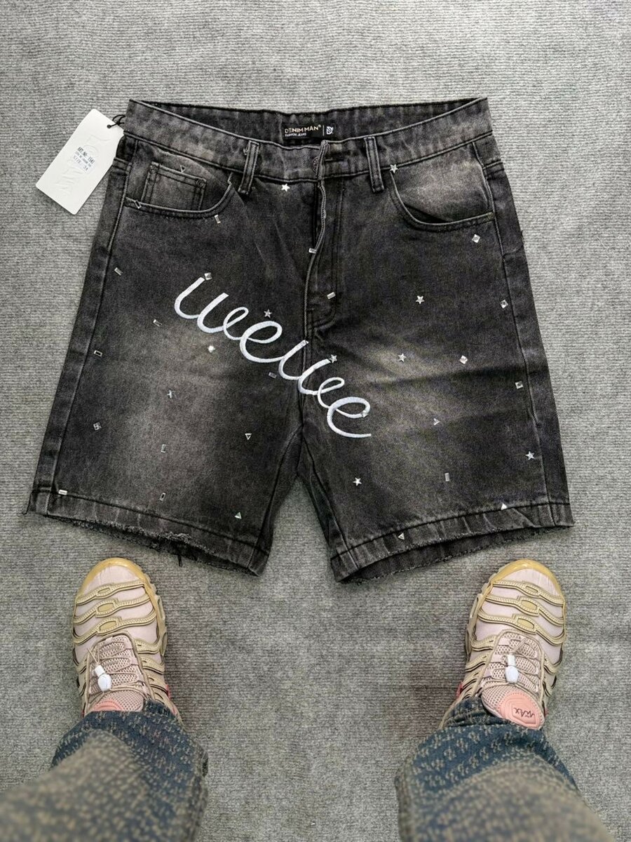 Shorts en jean noir tendance