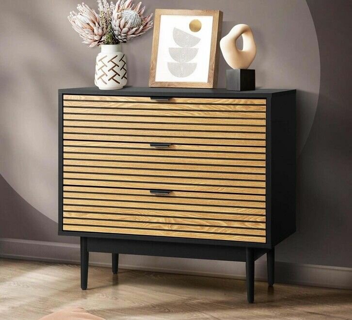 Commode moderne en bois et métal