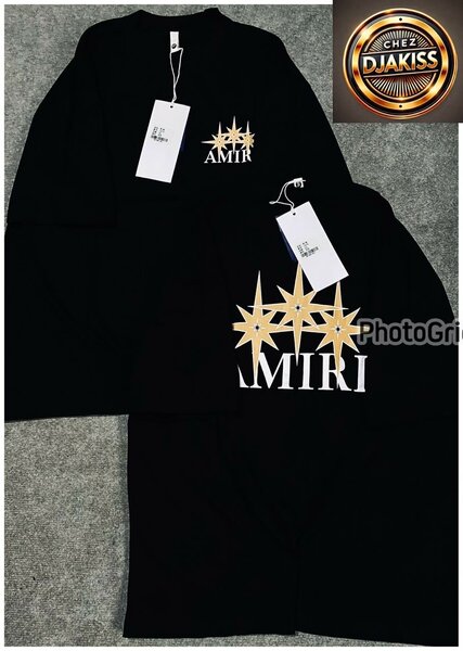 T-shirt noir logo Amiri