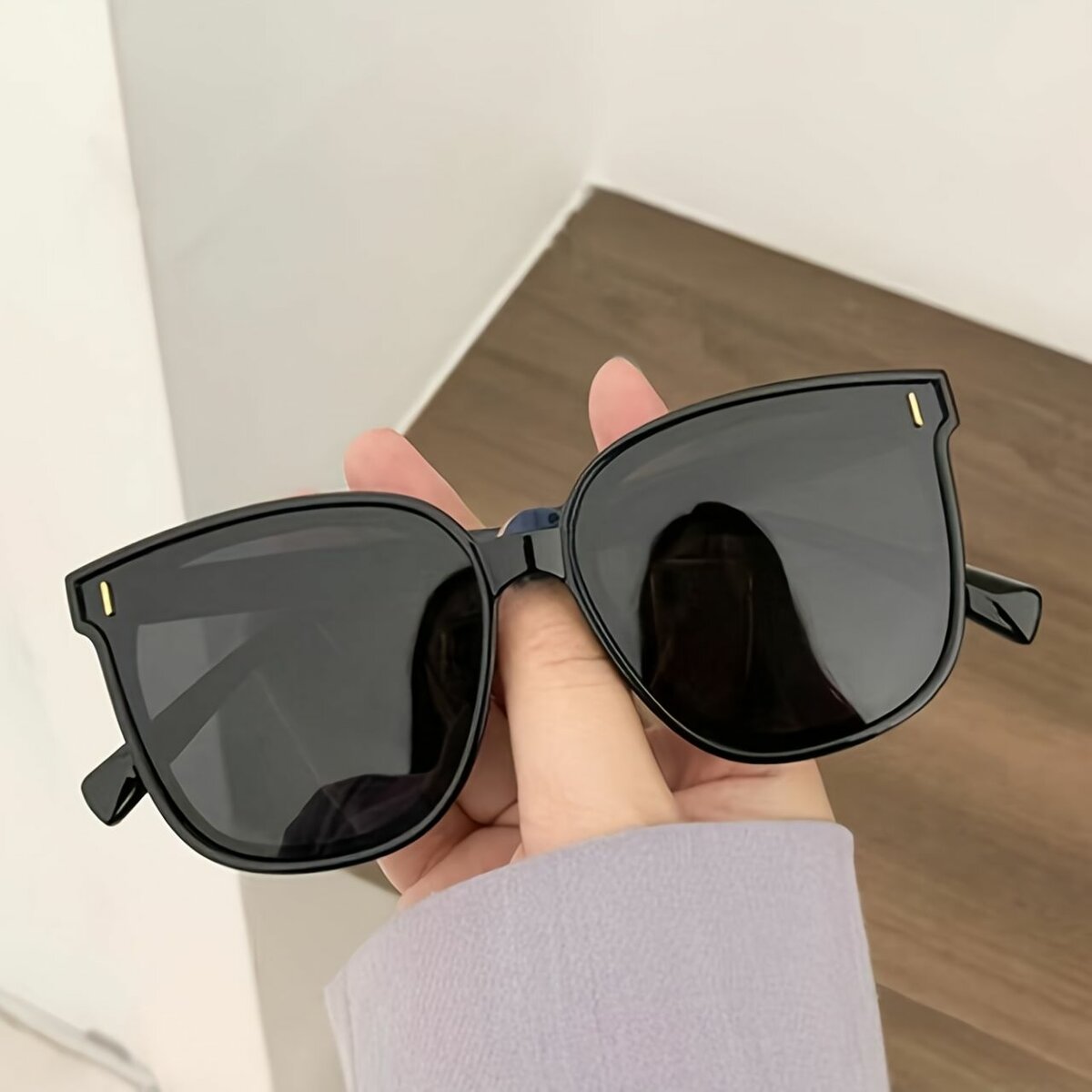 Stylish Black Glasses with PC cover
