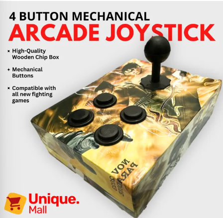 4 Buttons Arcade Usb Game Controller Joystick for NEOGEO MAME32 KOF Mortal kombat Fighting Games For PC Laptop Computer by Unique Mall.