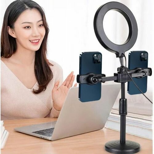 Dual Phone Ring Light Stand