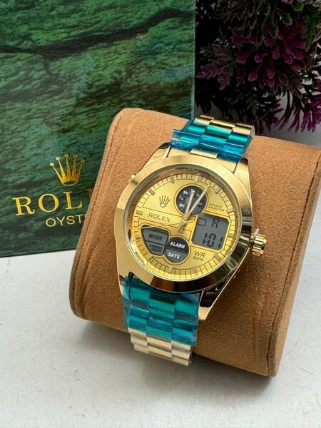 Rolex digital and analog watch