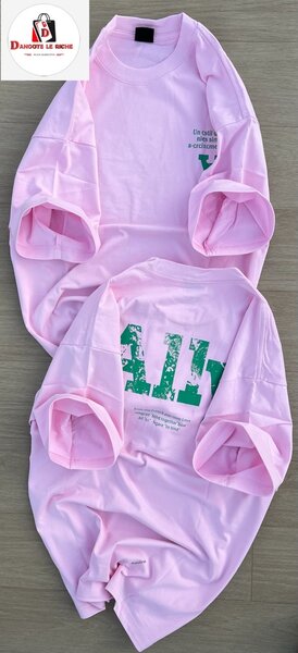 T-shirt rose unisexe imprimé