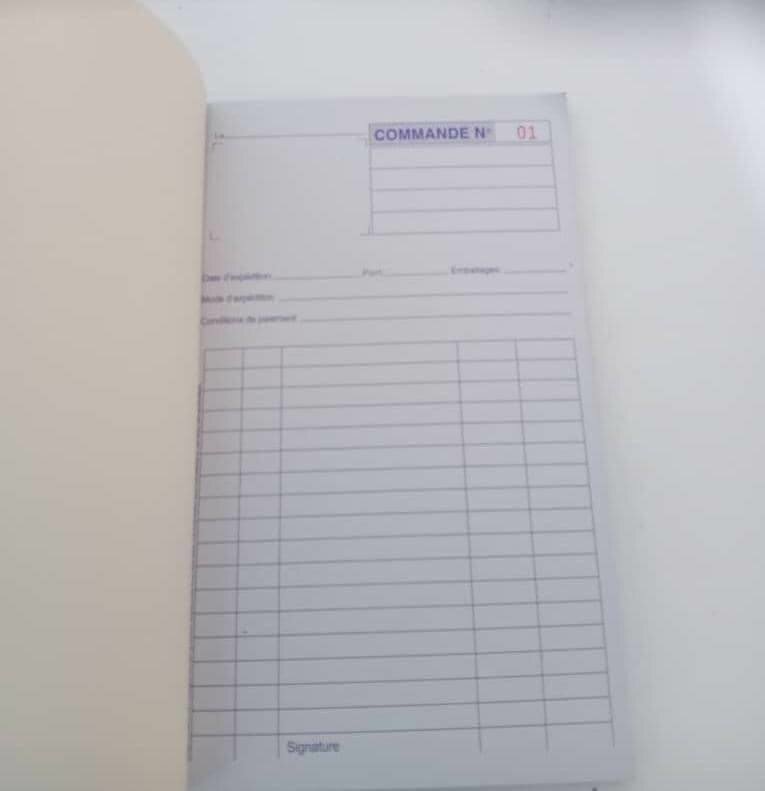 Bon de commande Auto copiants