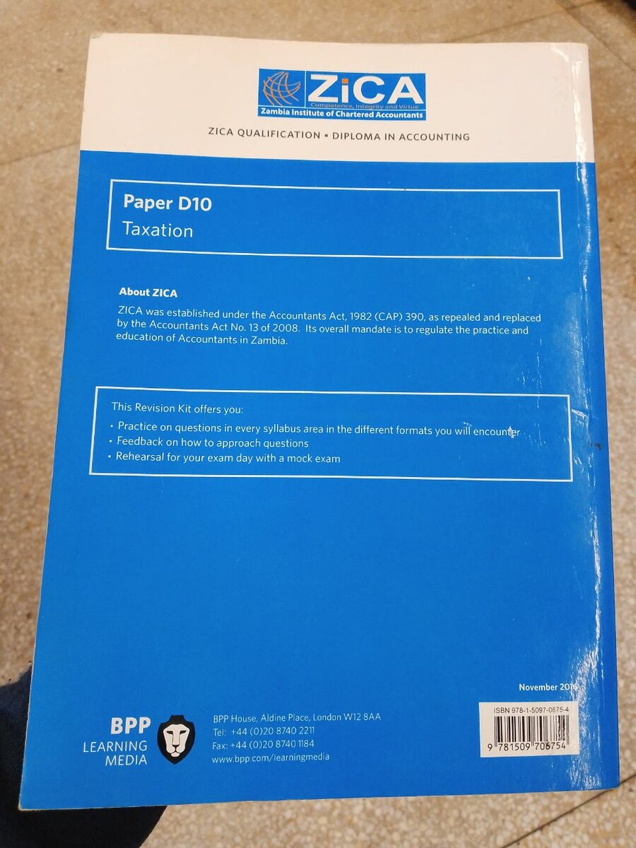 Zica Revision kit D10 Taxation