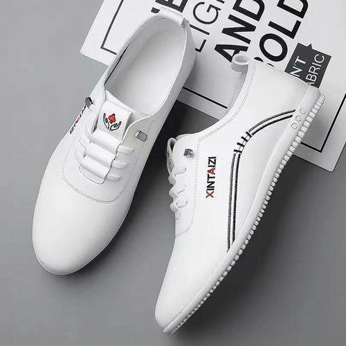 Chaussures Blanches à Semelle Souple, Antidérapantes, Bonnet
