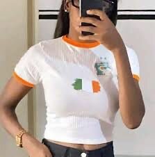 T-shirt femme drapeau Irlande