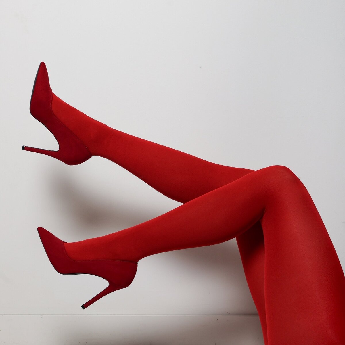 Collant bas rouge