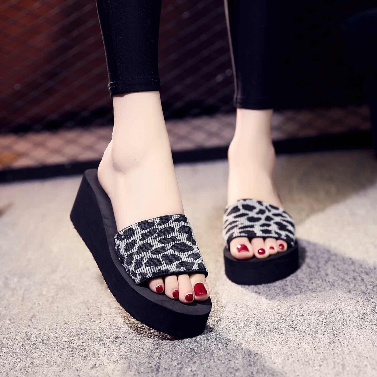 chaussons à plateforme