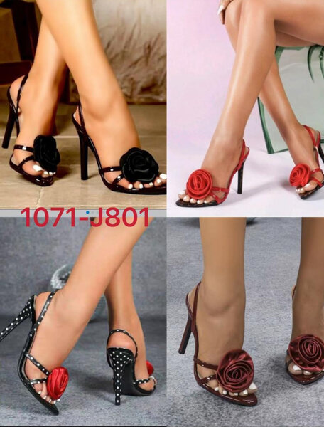 Sandales à talons roses élégantes