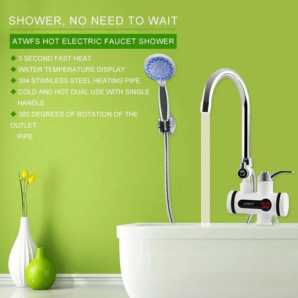 Instant Water Heating Tap with Shower