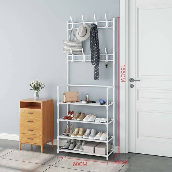 Porte-Manteau avec Étagère Multifonction