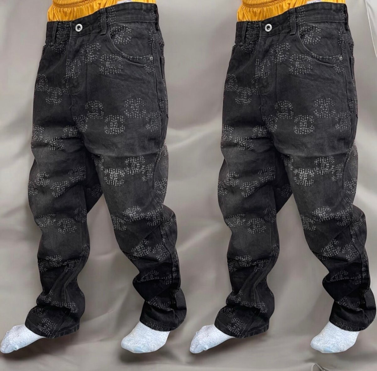 Jeans décontractés motif chic