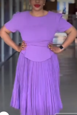 Beautiful women's dress violet  color