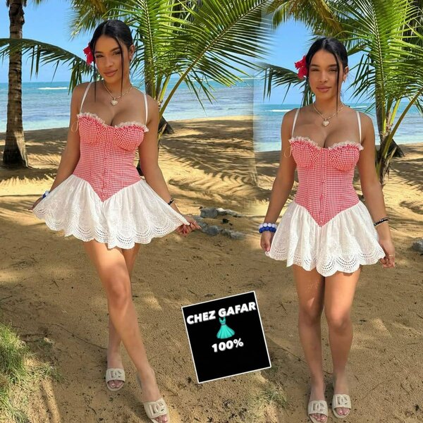 Robe d'été à carreaux