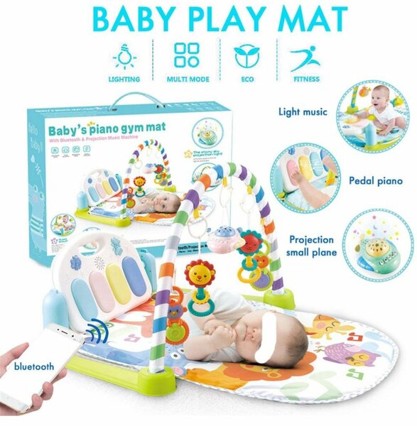 Baby piano gym activity mat