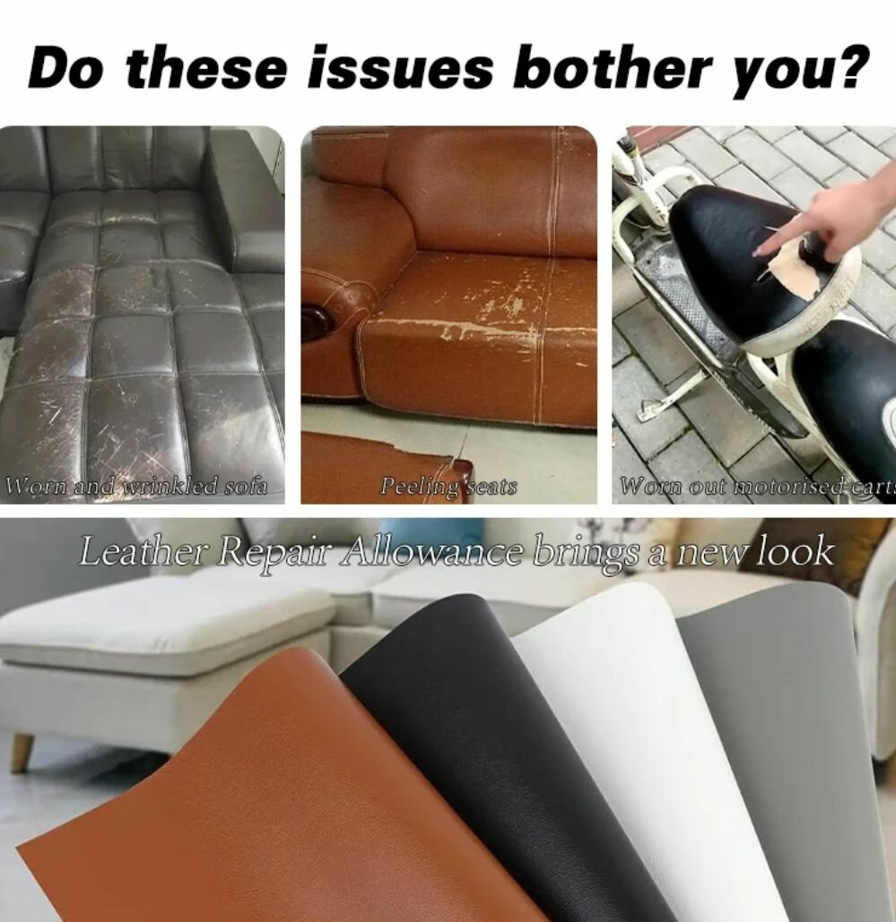 50x50cm black leather Repair Tape