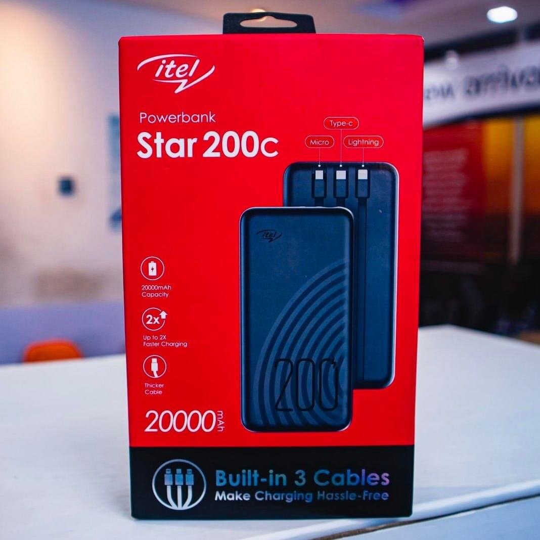 Itel 20000mAh PowerBank With Cables