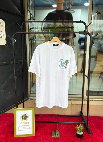 T-shirt blanc imprimé été