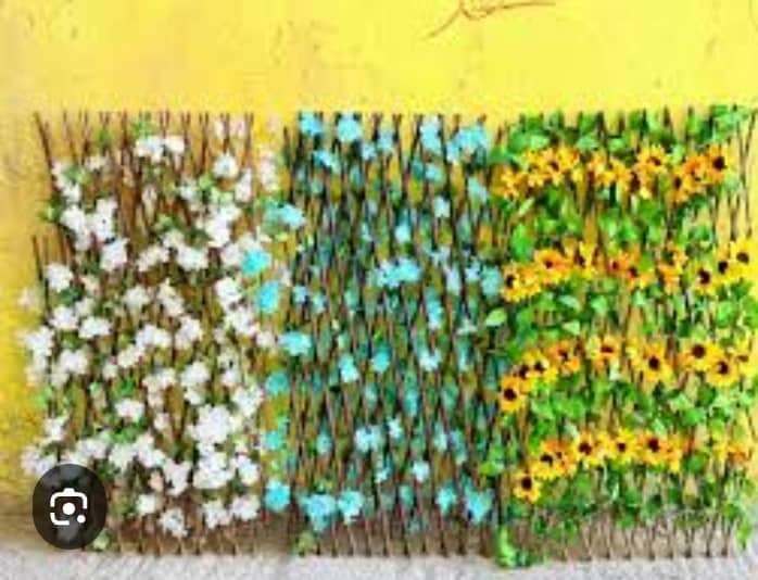Treillis extensible décor floral
