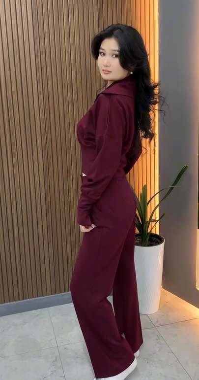 брюки бордовые женские