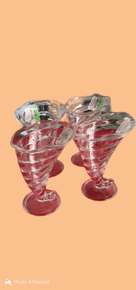 Verres à glace en spirale