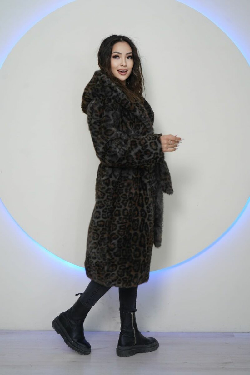 Эко шубка леопард