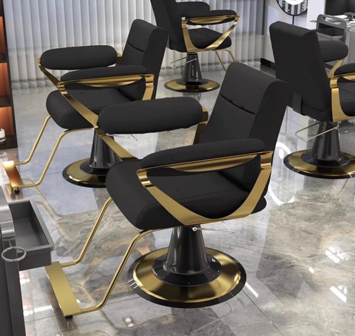 Fauteuil de salon de coiffure luxueux