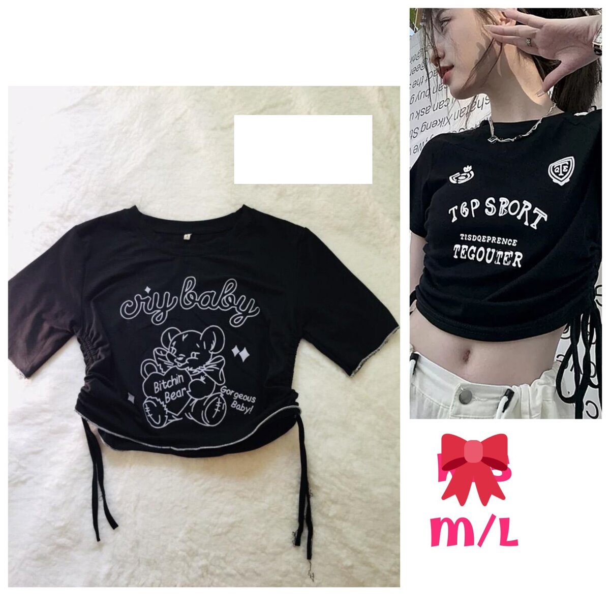 Salaula crop tops and tops