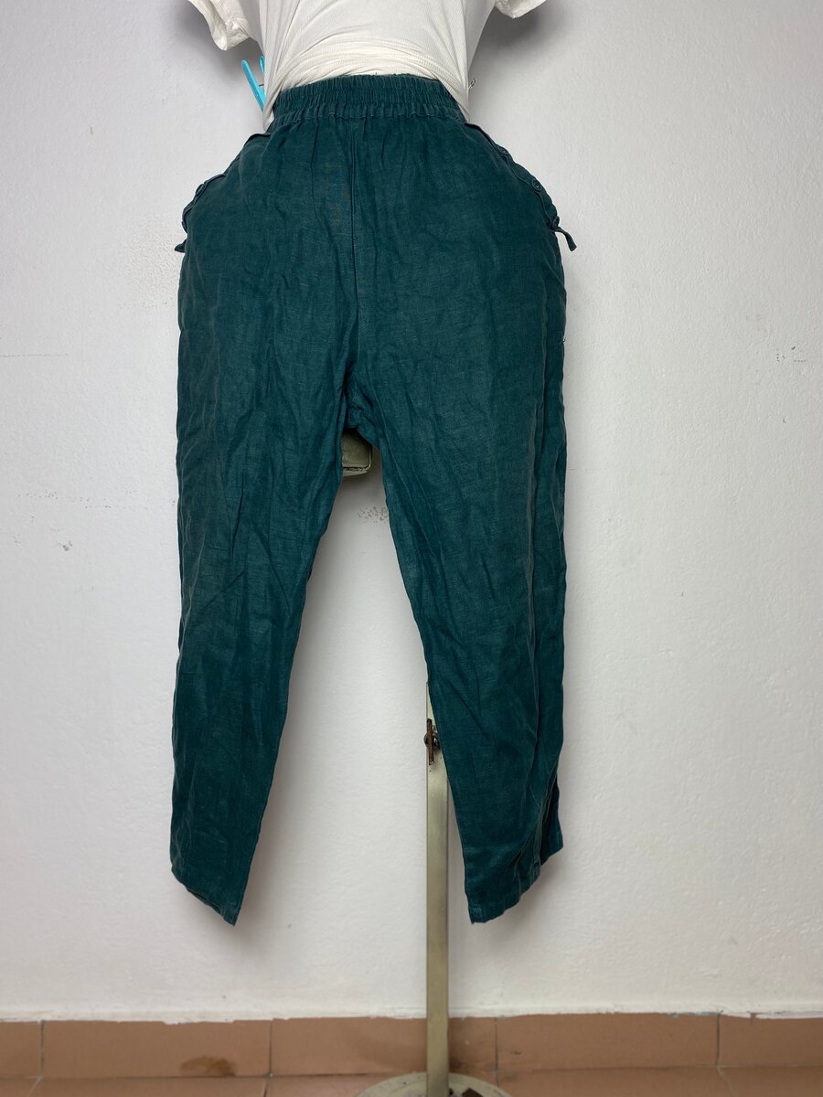 Pantalon vert en lin