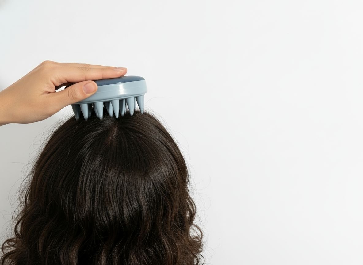 Brosse de massage cuir chevelu