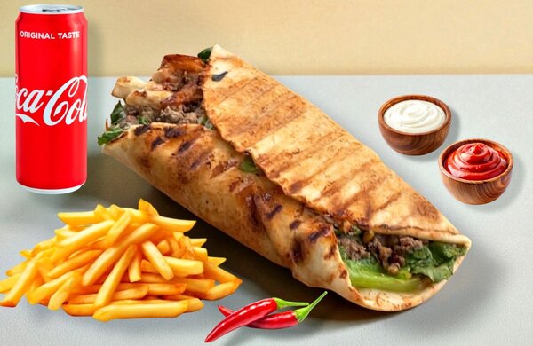 Chawarma viande +boisson