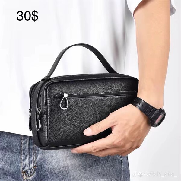 Pochette en cuir pour homme