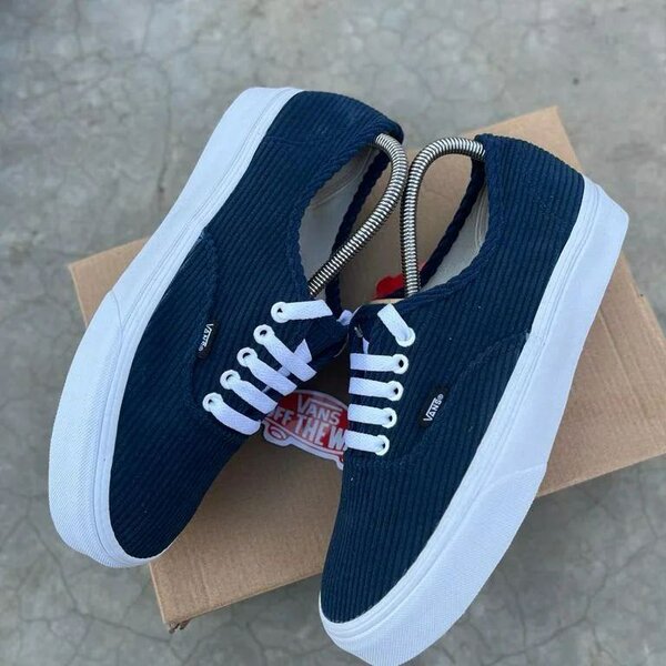 Chaussures Vans velours bleu