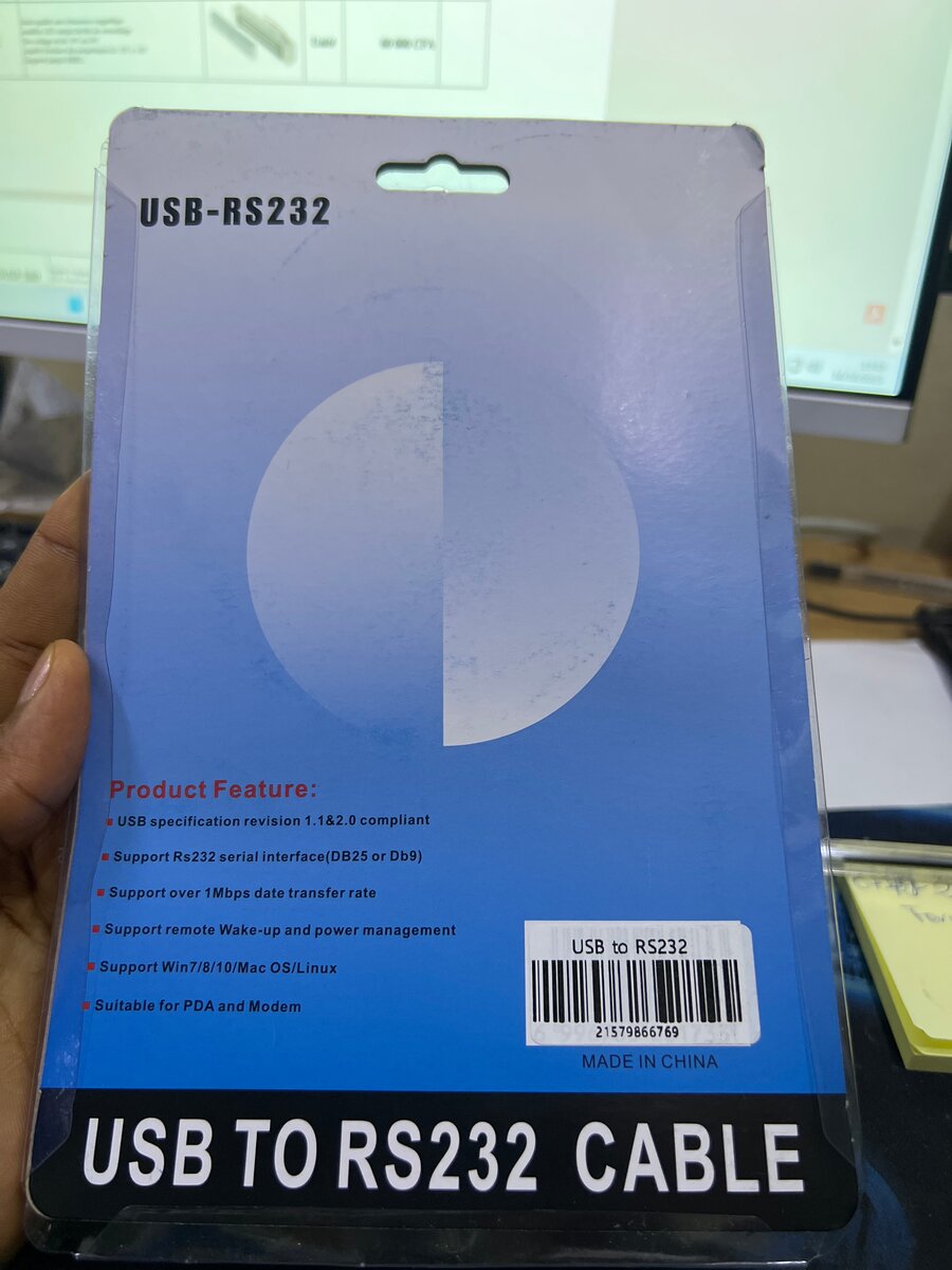 Câble USB-RS232 Adaptateur
