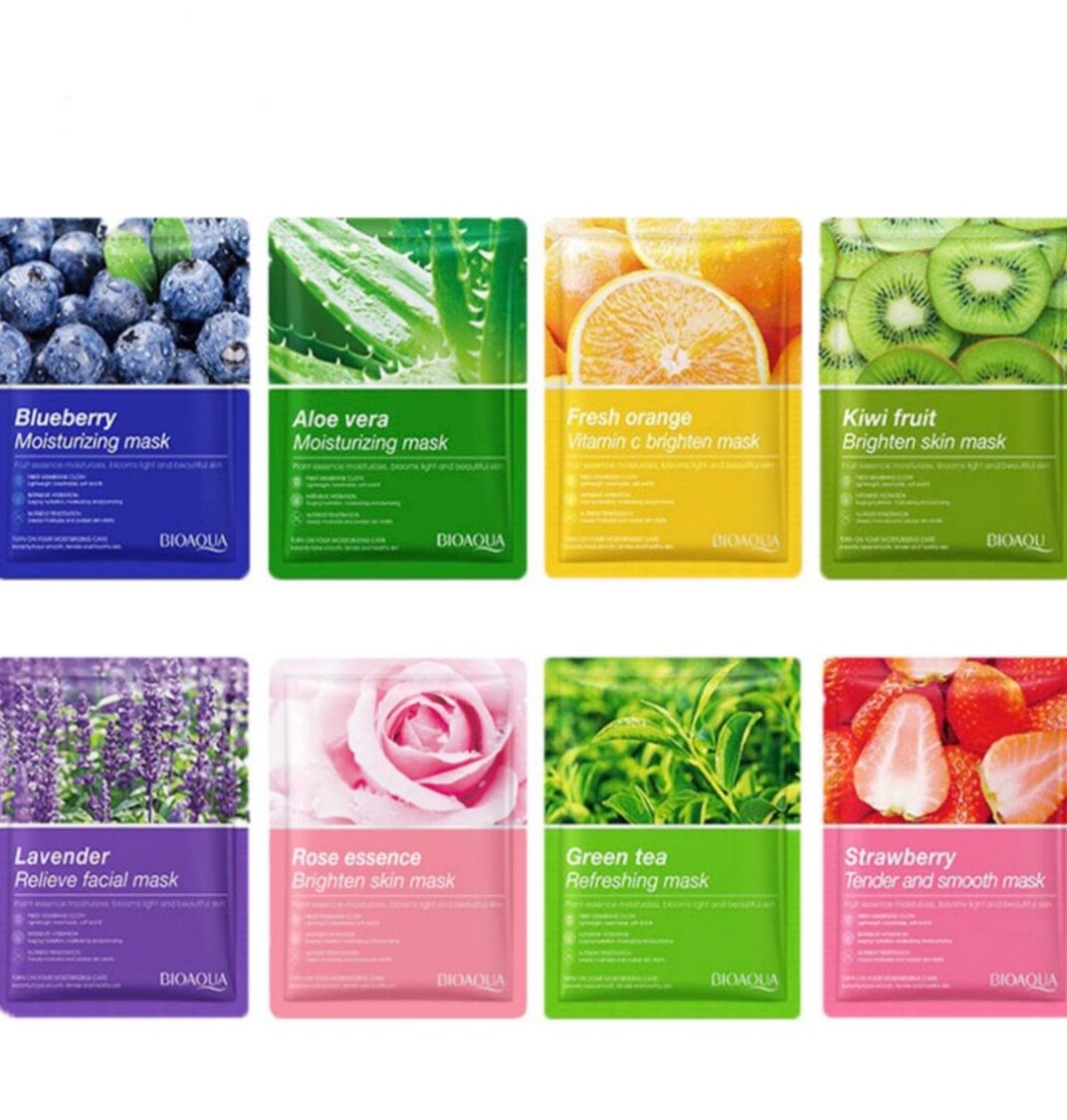 Facial sheet mask and lip mask