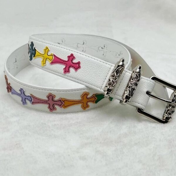 Ceinture en cuir multicolore