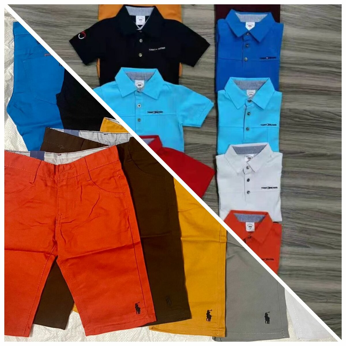 Lot de polos et shorts