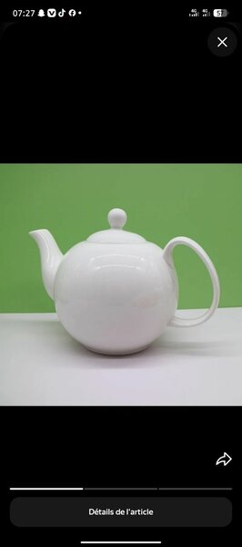 Théière en porcelaine élégante