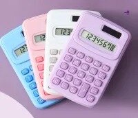 Small Solar Calculator Portable Calculator Cute 8 Digits LCD Electronic Home Office Calculator for Kid Primary School Calculator