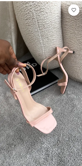 Jeisreal Beige Ankle strap heels